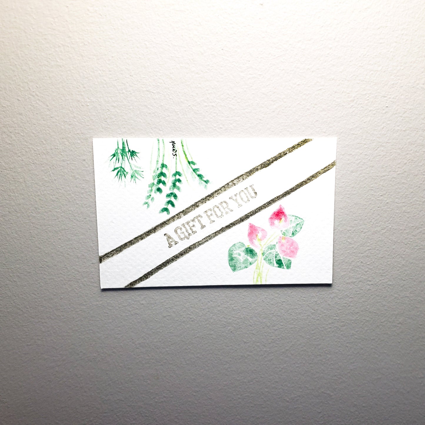 Hand-painted watercolour gift cards-Card-ThePaintedLeaf-care