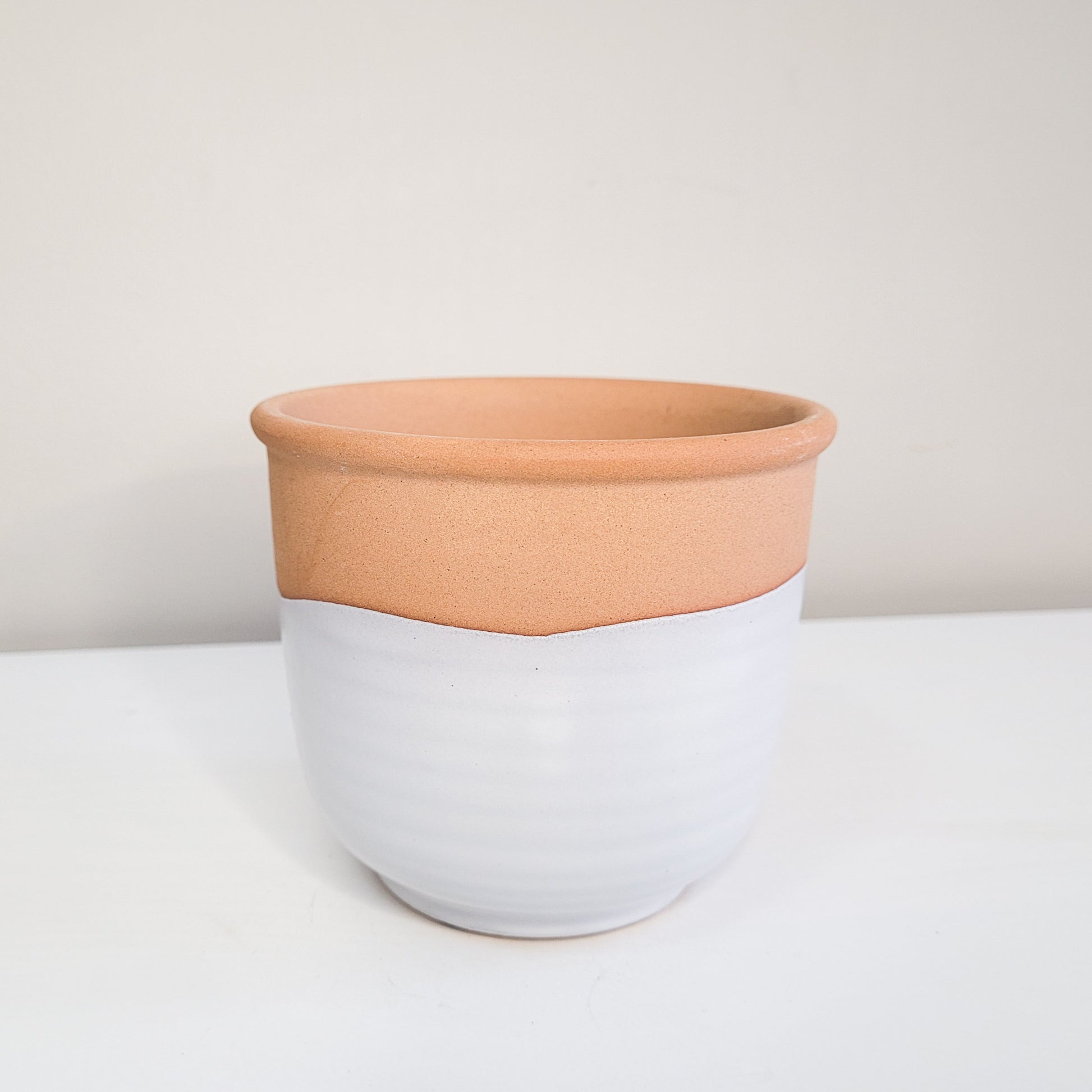Two-toned Terracotta pot-ThePaintedLeaf