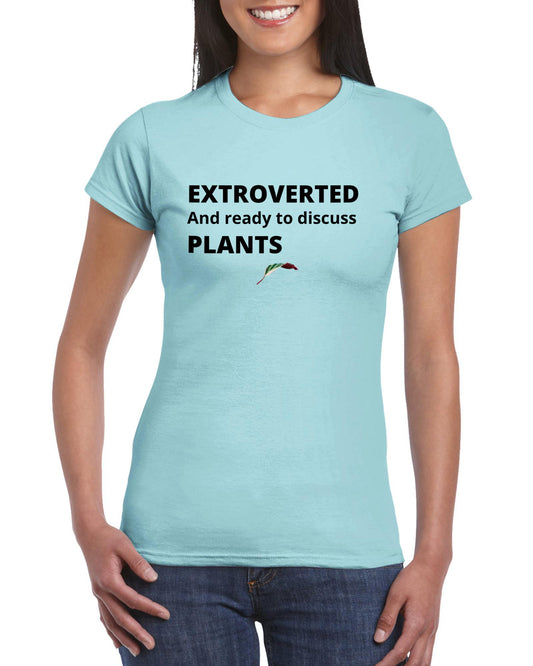Extroverted- Classic Womens Crewneck T-shirt-Print Material-ThePaintedLeaf-care