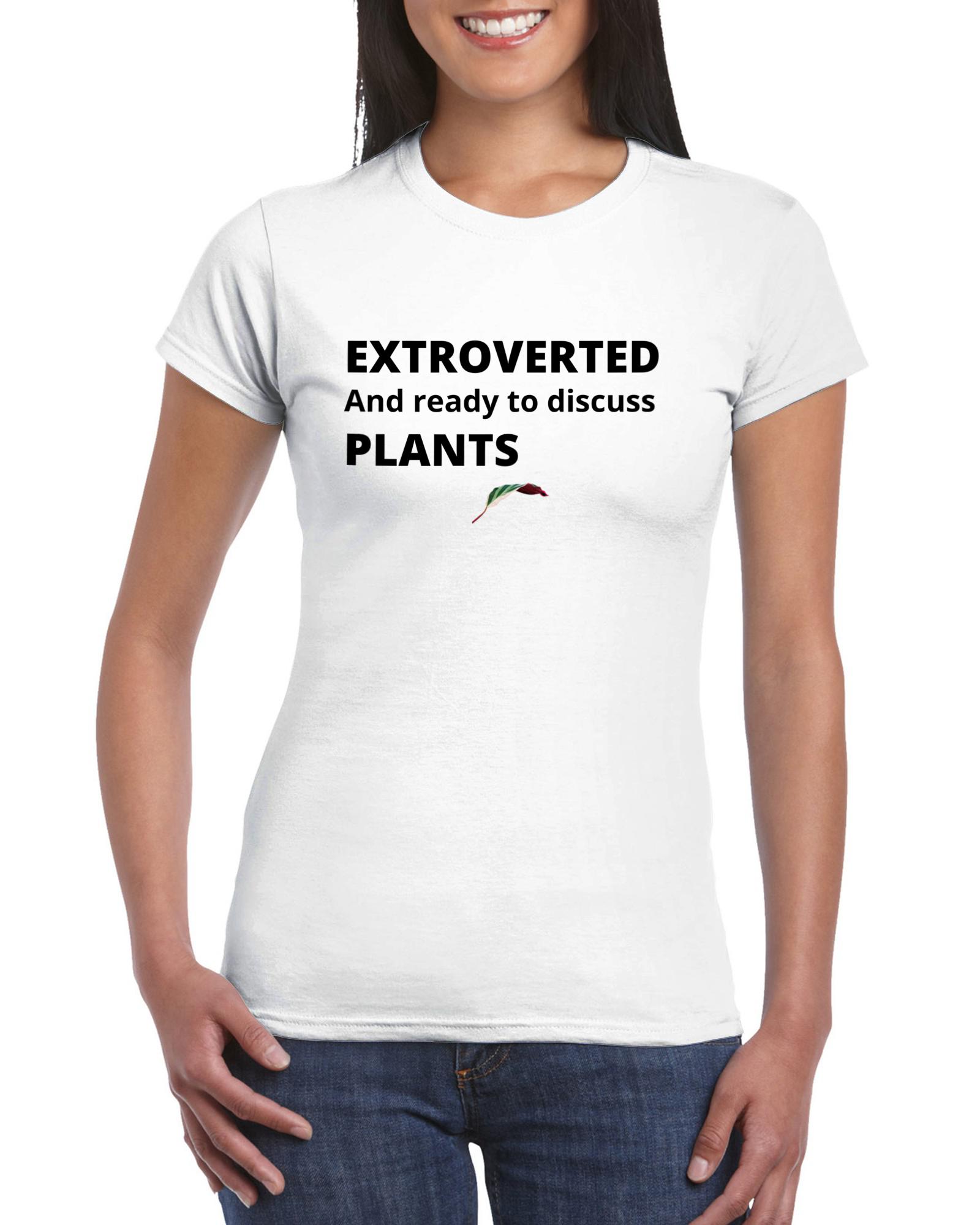 Extroverted- Classic Womens Crewneck T-shirt-Print Material-ThePaintedLeaf-care